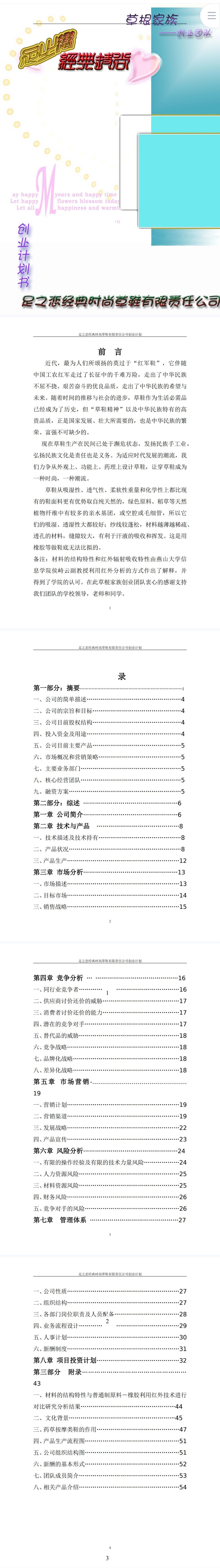 时尚草鞋-项目计划书