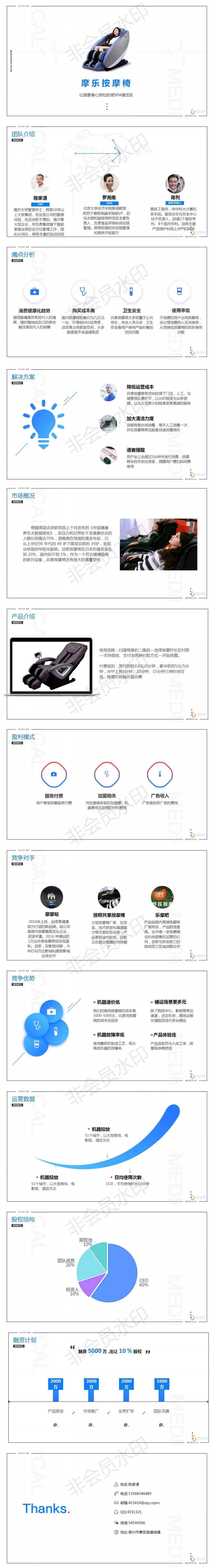 【摩乐】 共享按摩椅 商业计划书
