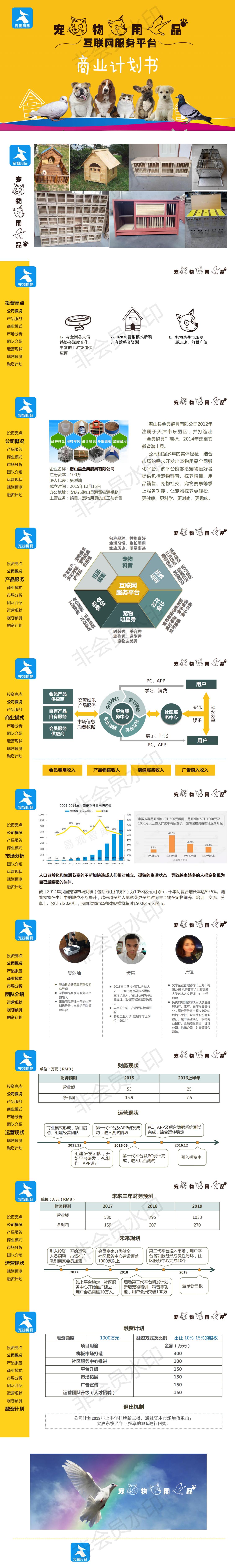 宠物用品互联网服务平台商业计划书