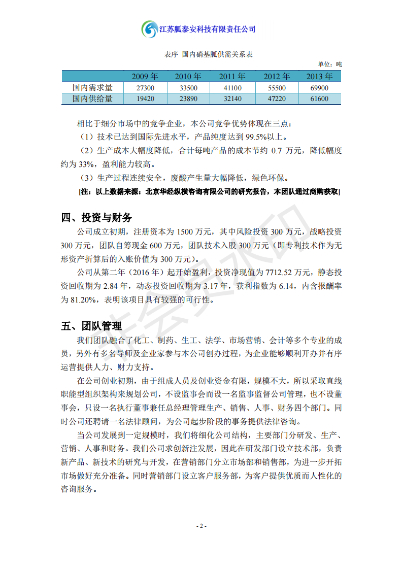 常州大学 江苏胍泰安科技有限责任公司创业计划-项目计划书
