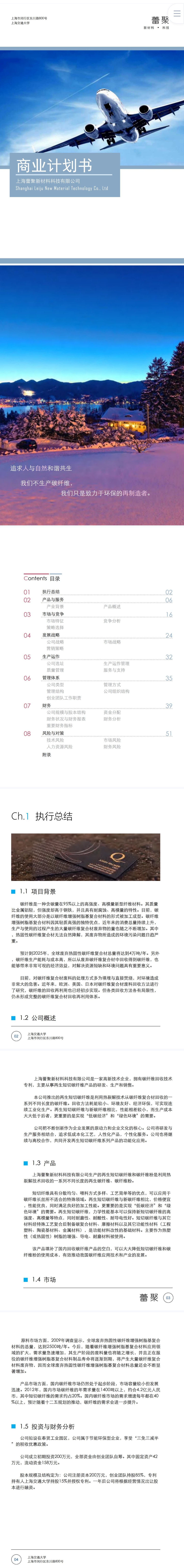 上海蕾聚新材料科技-项目计划书