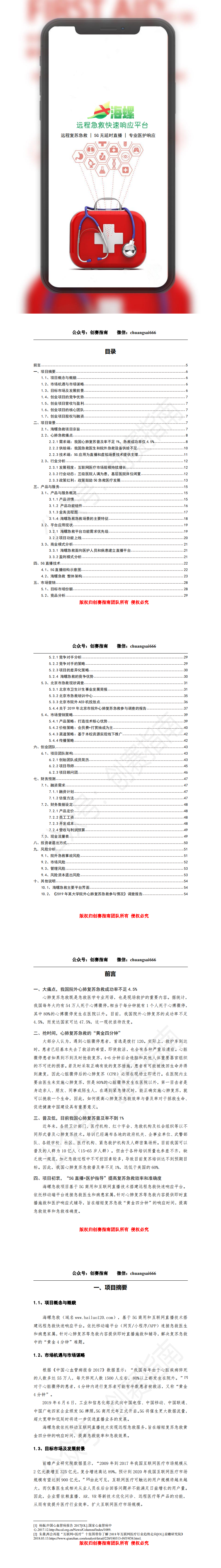 海螺远程急救-项目计划书