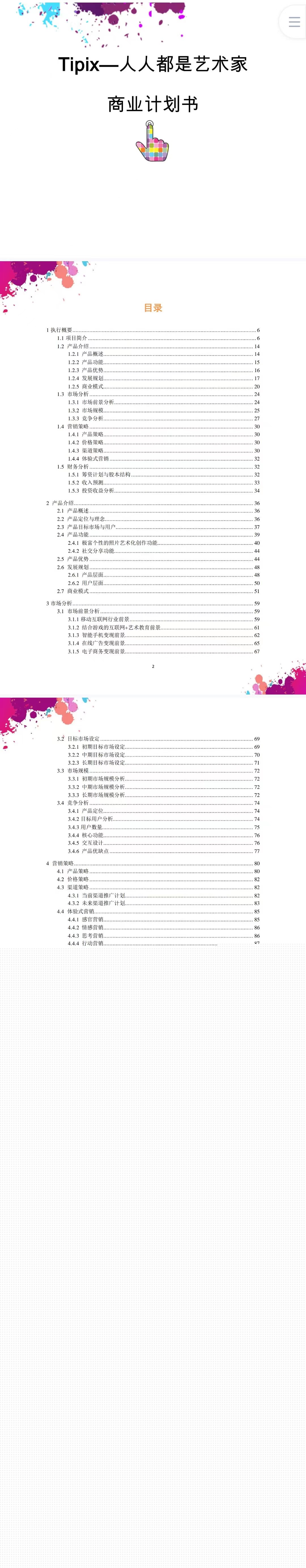 Tipix--人人都是艺术家-项目计划书