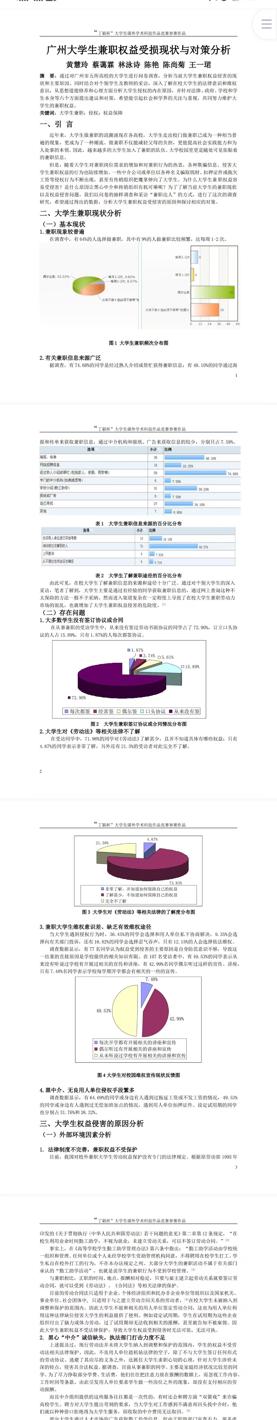 广州大学生兼职权益受损现状与对策分析