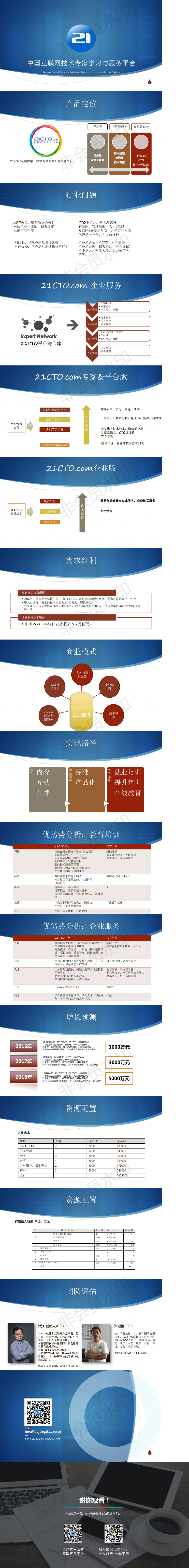 《中国互联网技术专家学习与服务平台》商业计划书
