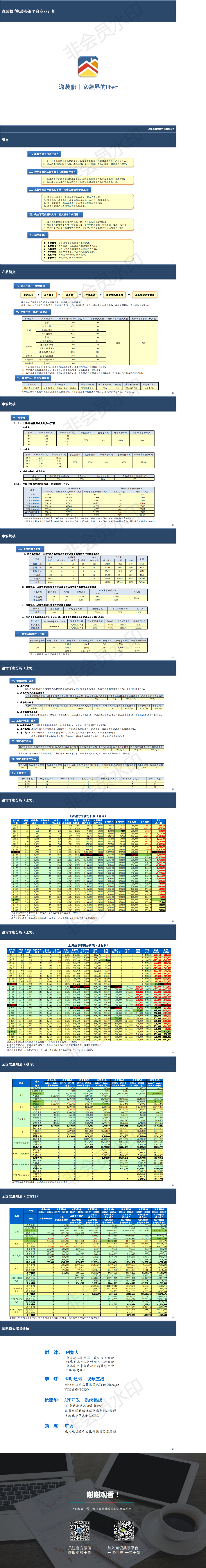 《逸装修》家装咨询平台 商业计划书