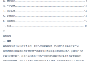 幼儿编程教育-项目计划书