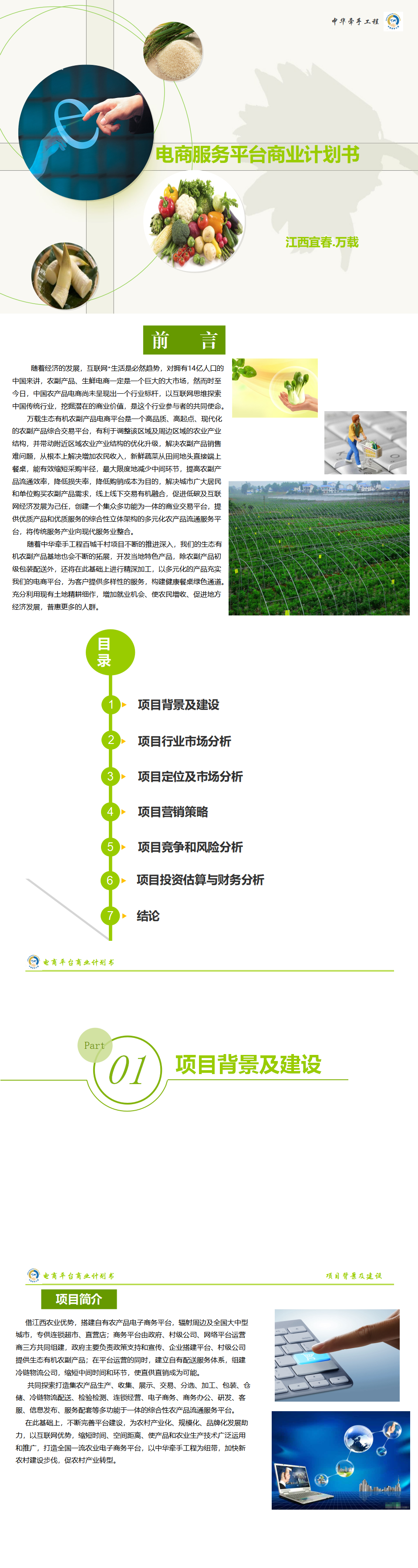 农村电商平台商业计划书-PPT
