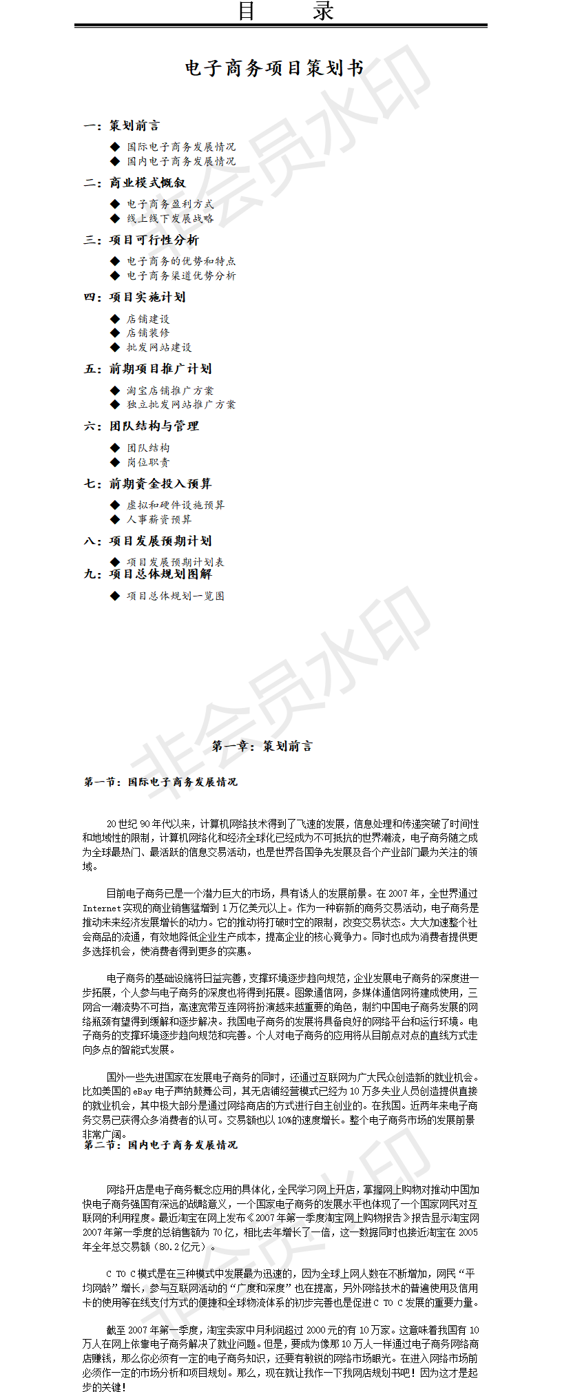 电子商务-项目计划书