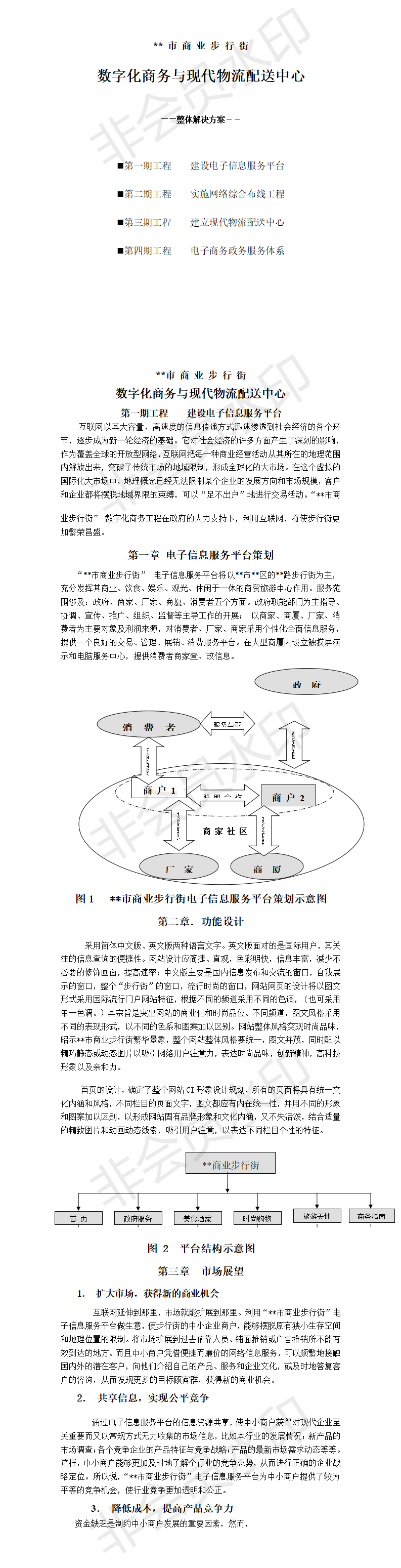 数字化商务与现代物流配送中心整体解决方案-项目计划书