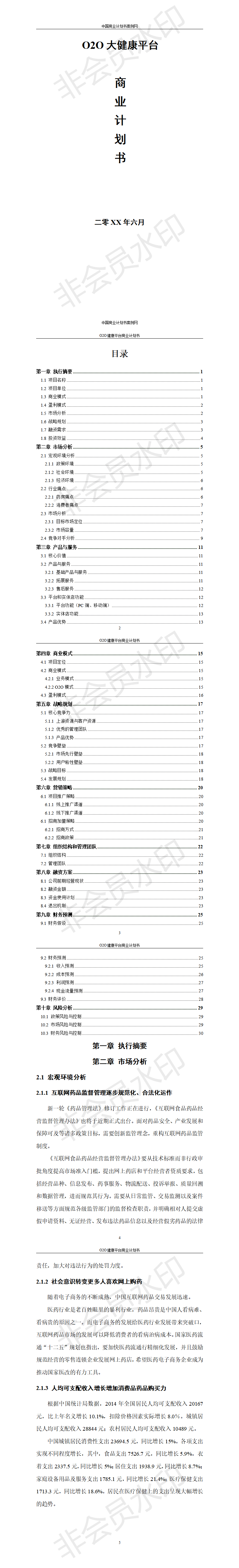 O2O线上药店-项目商业计划书