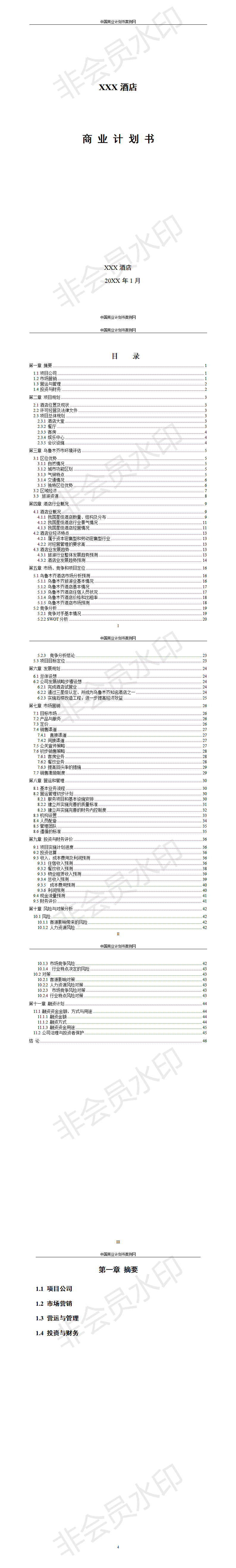 健康产业-项目商业计划书