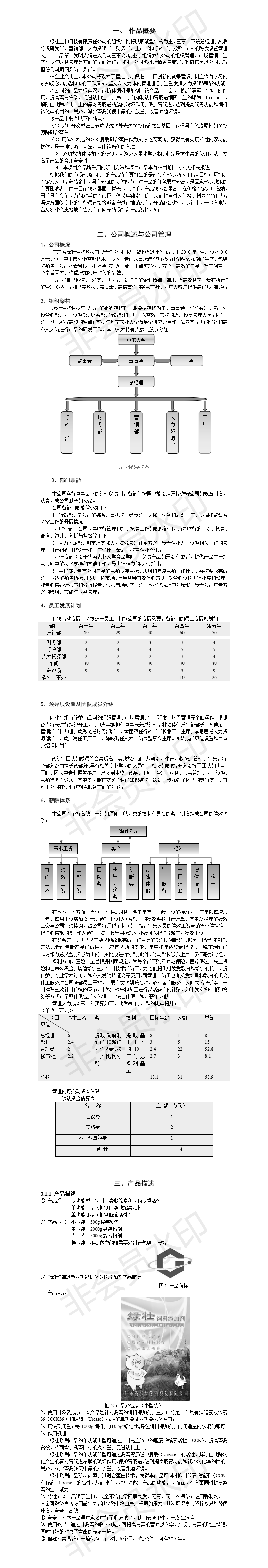 绿壮”牌绿色双功能抗体饲料添加剂-项目计划书