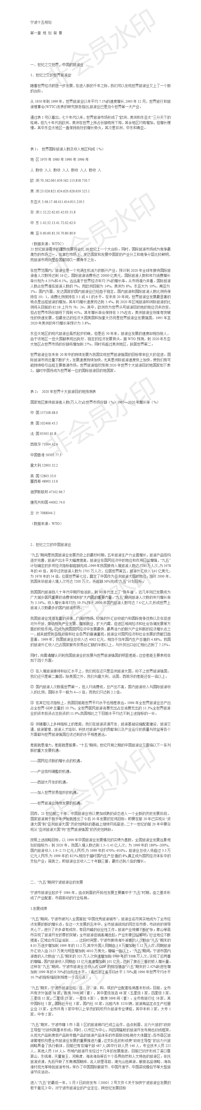 宁波十五规划-项目计划书
