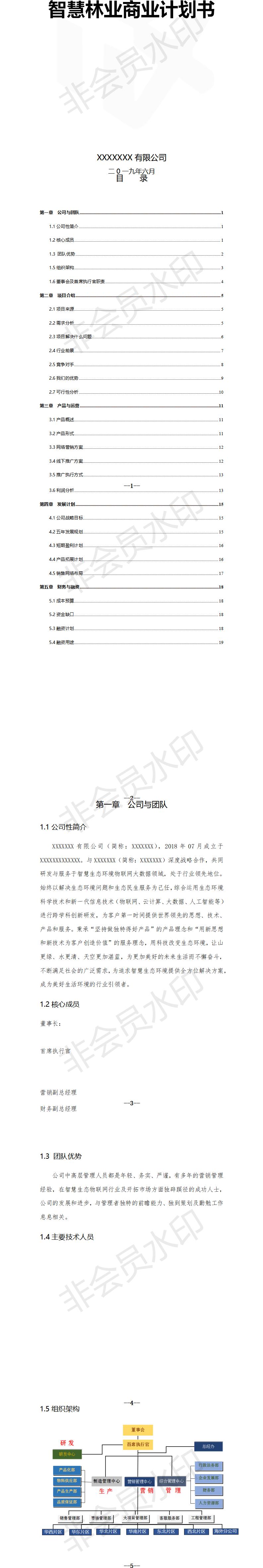 智慧林业商业-项目计划书