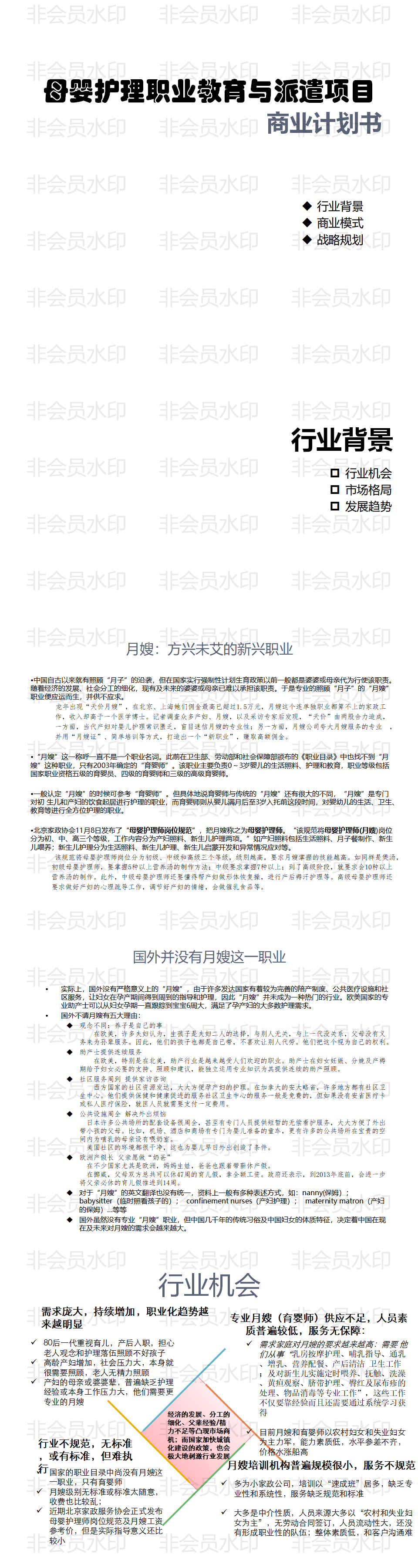 月嫂培训商业计划书-PPT