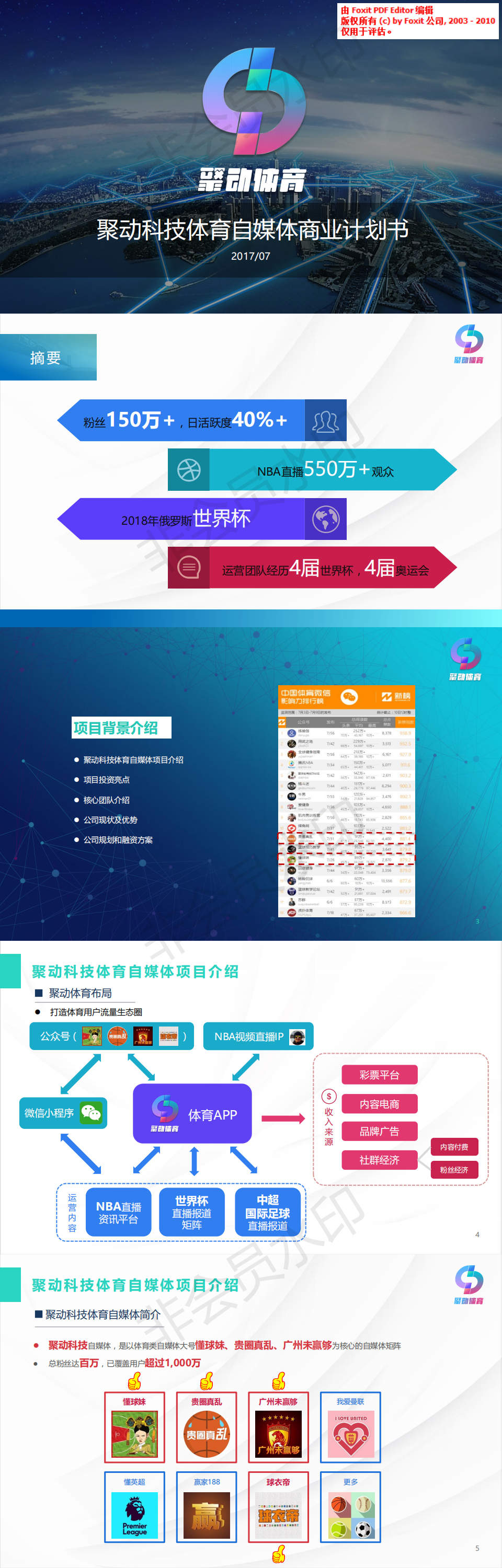 聚动体育-项目计划书