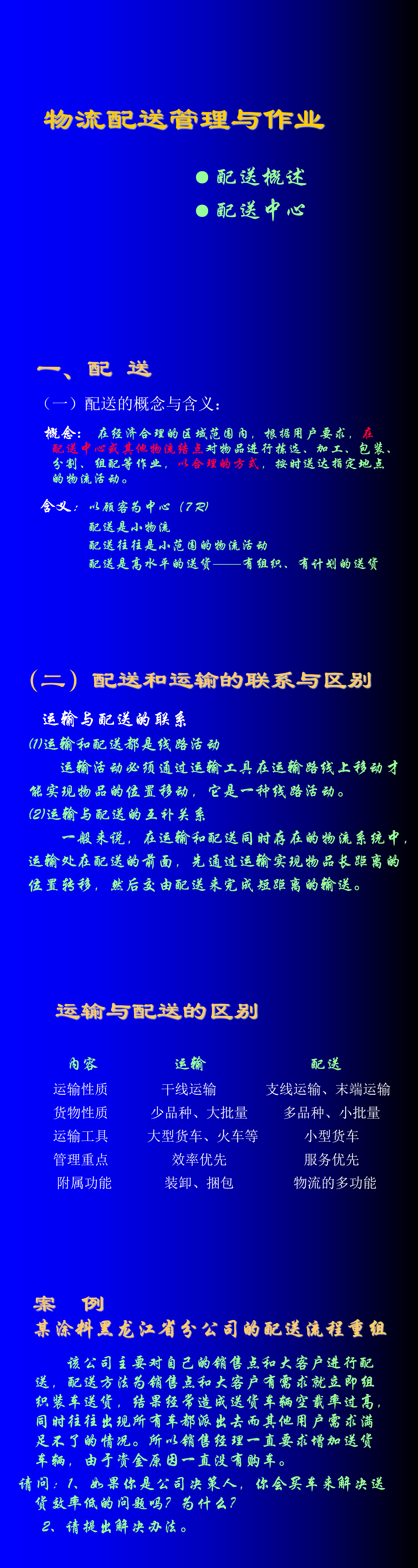 物流配送概述——PPT