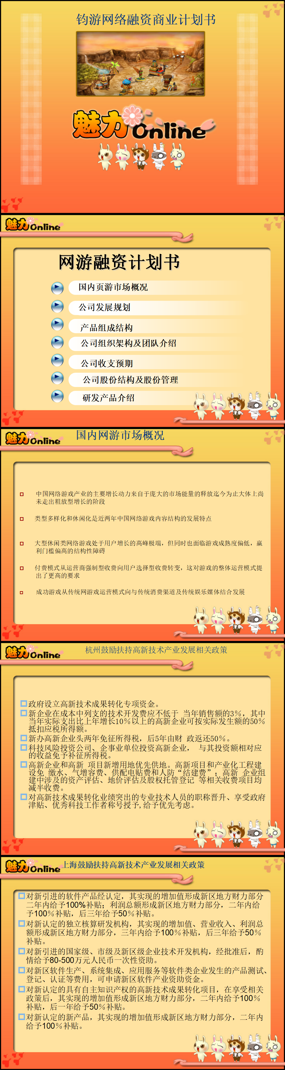 网游融资计划书-魅力OL-PPT