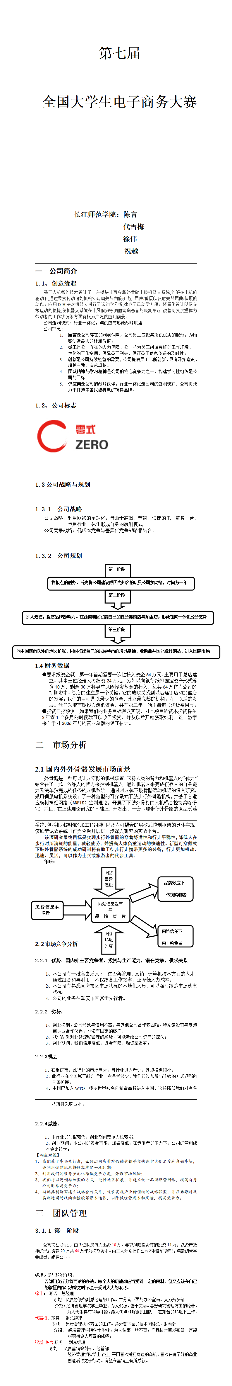 “零式”电子商务-项目商业策划书