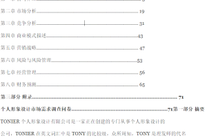 “Tonier”形象设计-计划书