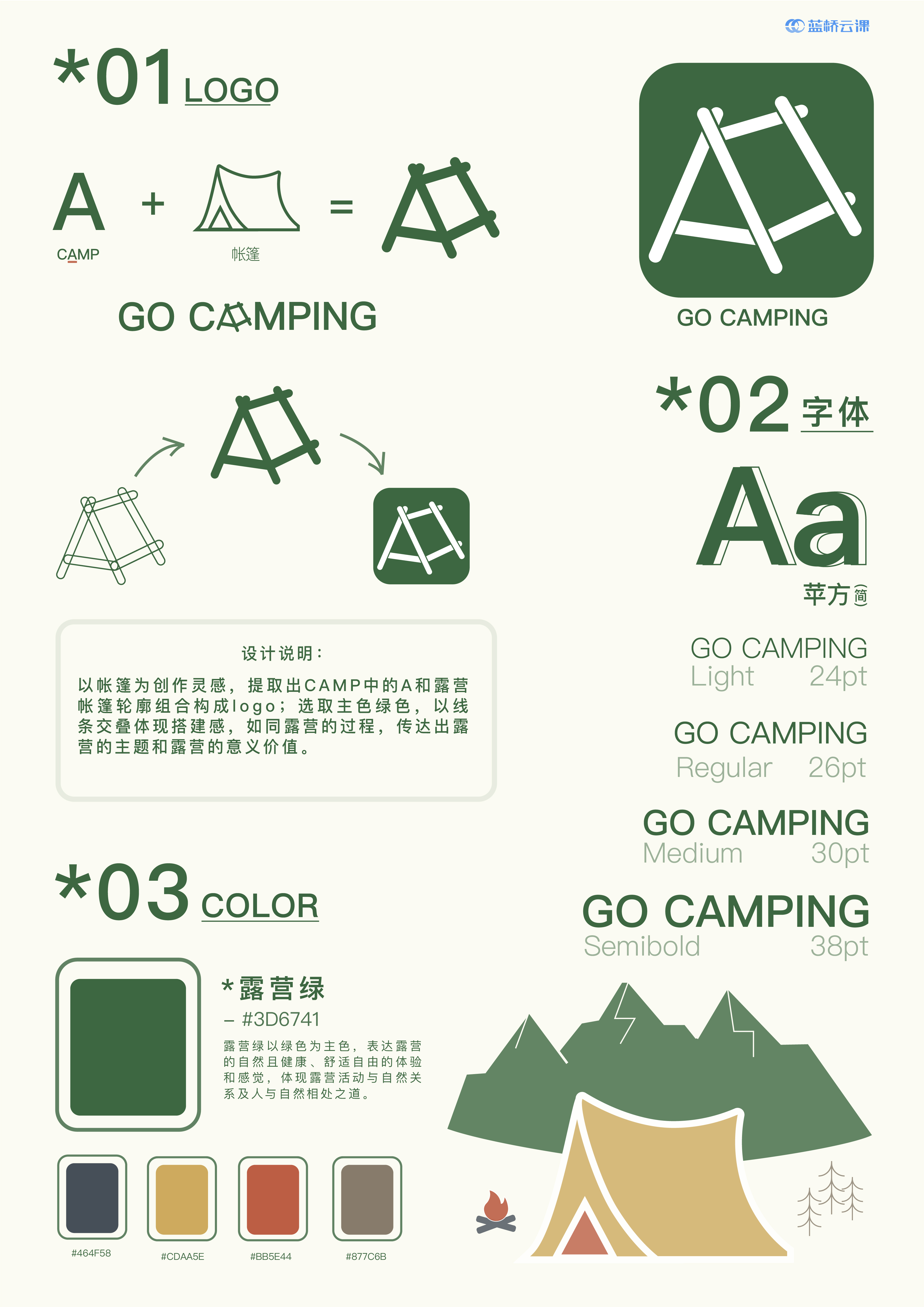 蓝桥杯高校视觉艺术设计赛-2022-UI设计-一等奖-Go Camping露营