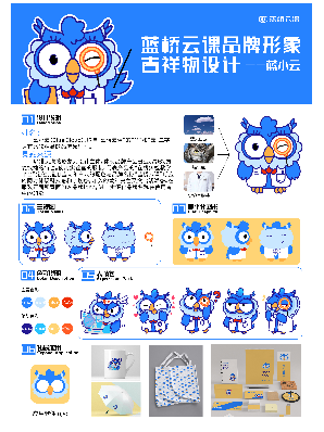 蓝桥杯高校视觉艺术设计赛-2022-吉祥物-一等奖-蓝桥云课品牌形象吉祥物设计
