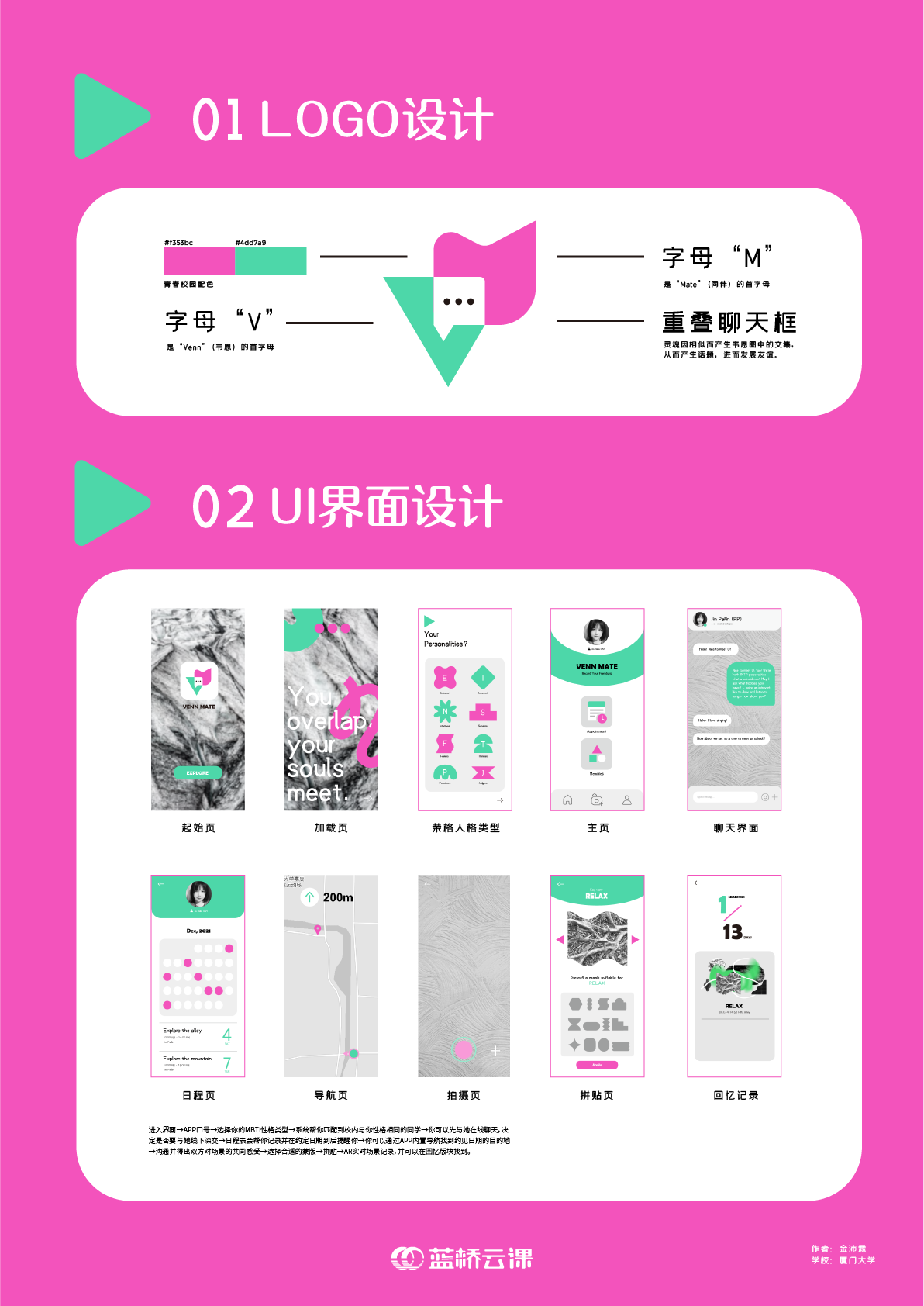 蓝桥杯高校视觉艺术设计赛-2022-UI设计-一等奖-Venn Mate