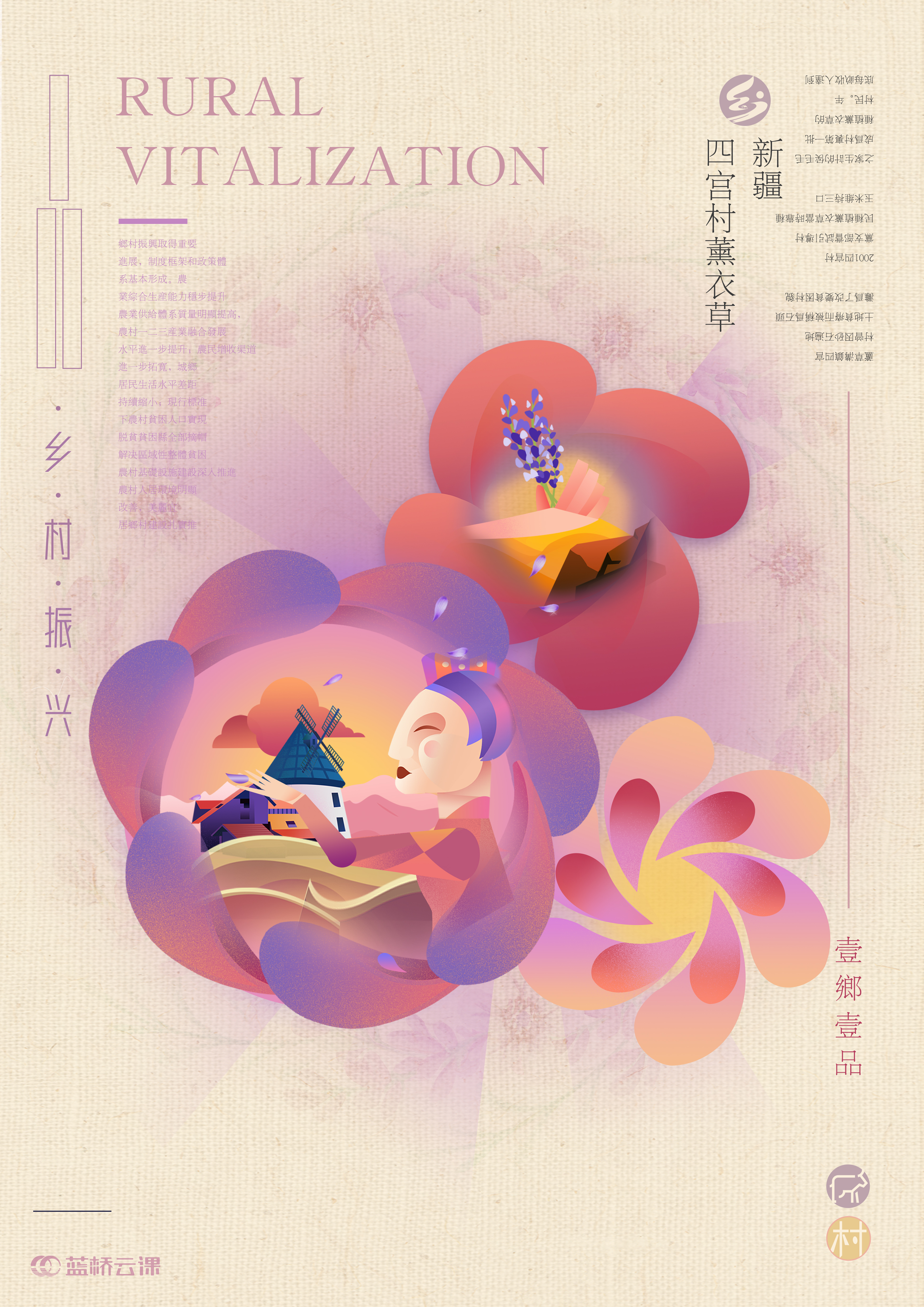 蓝桥杯高校视觉艺术设计赛-2022-平面类-一等奖-一乡一品-乡品薰衣草