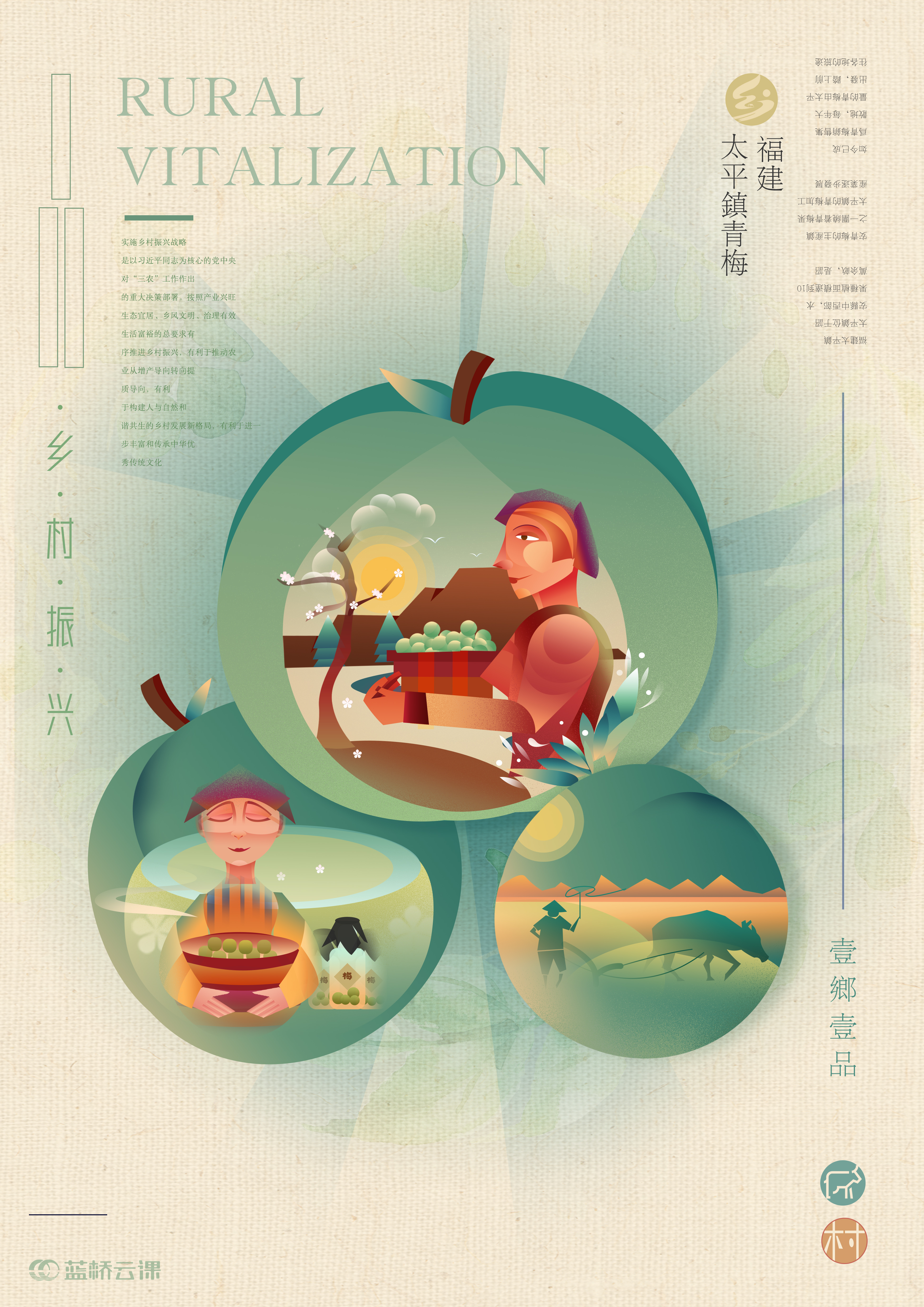 蓝桥杯高校视觉艺术设计赛-2022-平面类-一等奖-一乡一品-乡品青梅