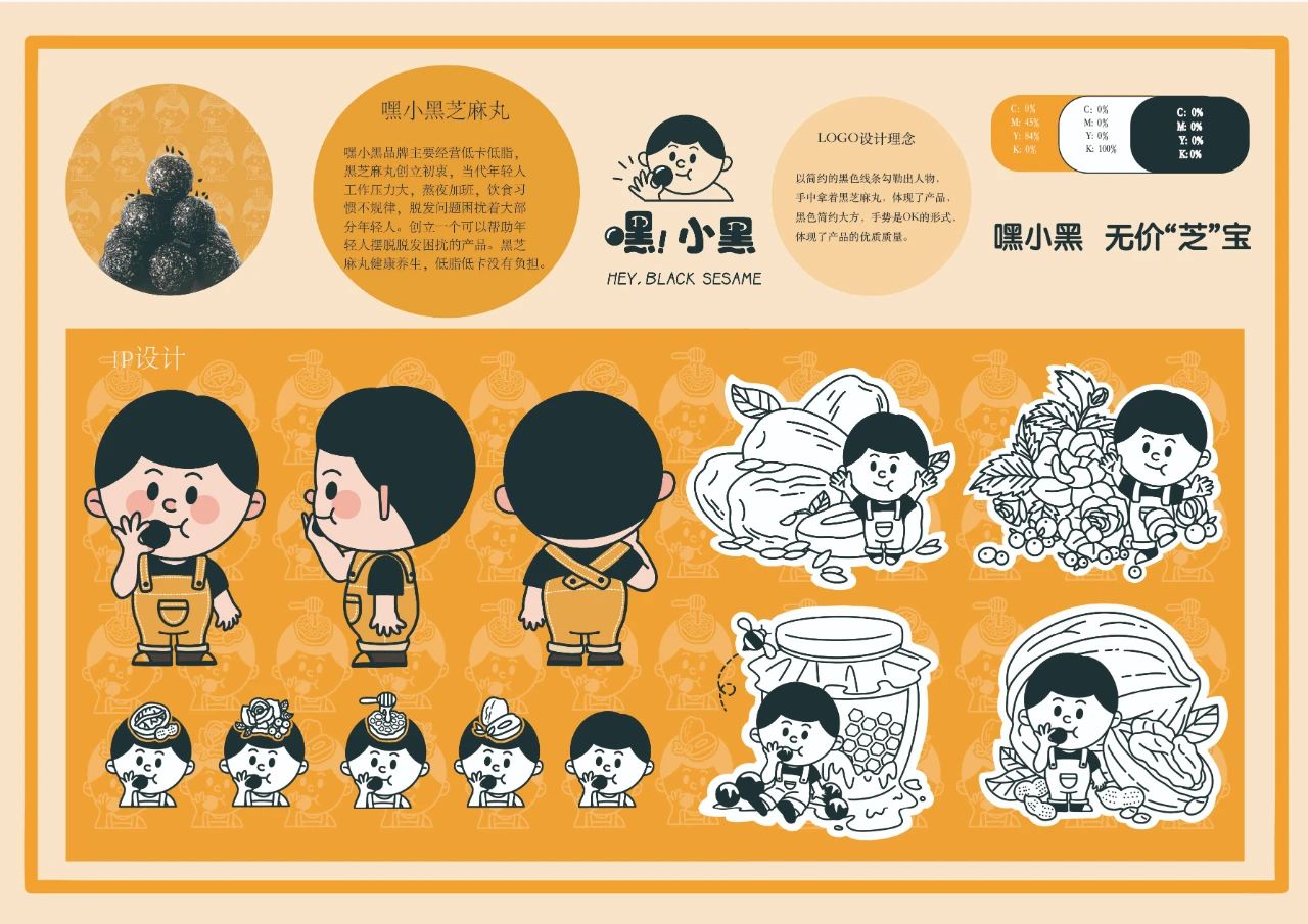 《嘿小黑芝麻丸品牌设计》