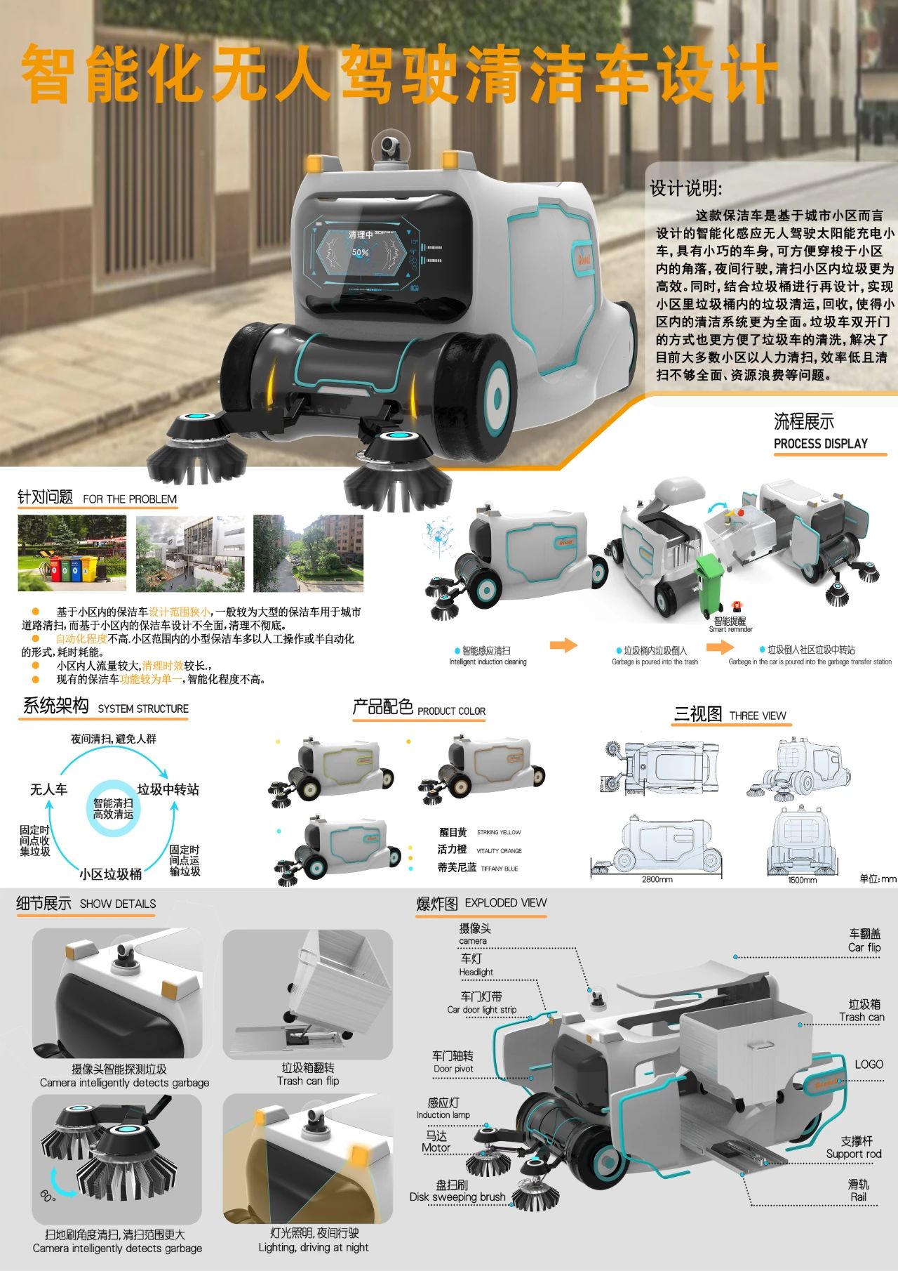 《智能化无人驾驶清洁车设计》