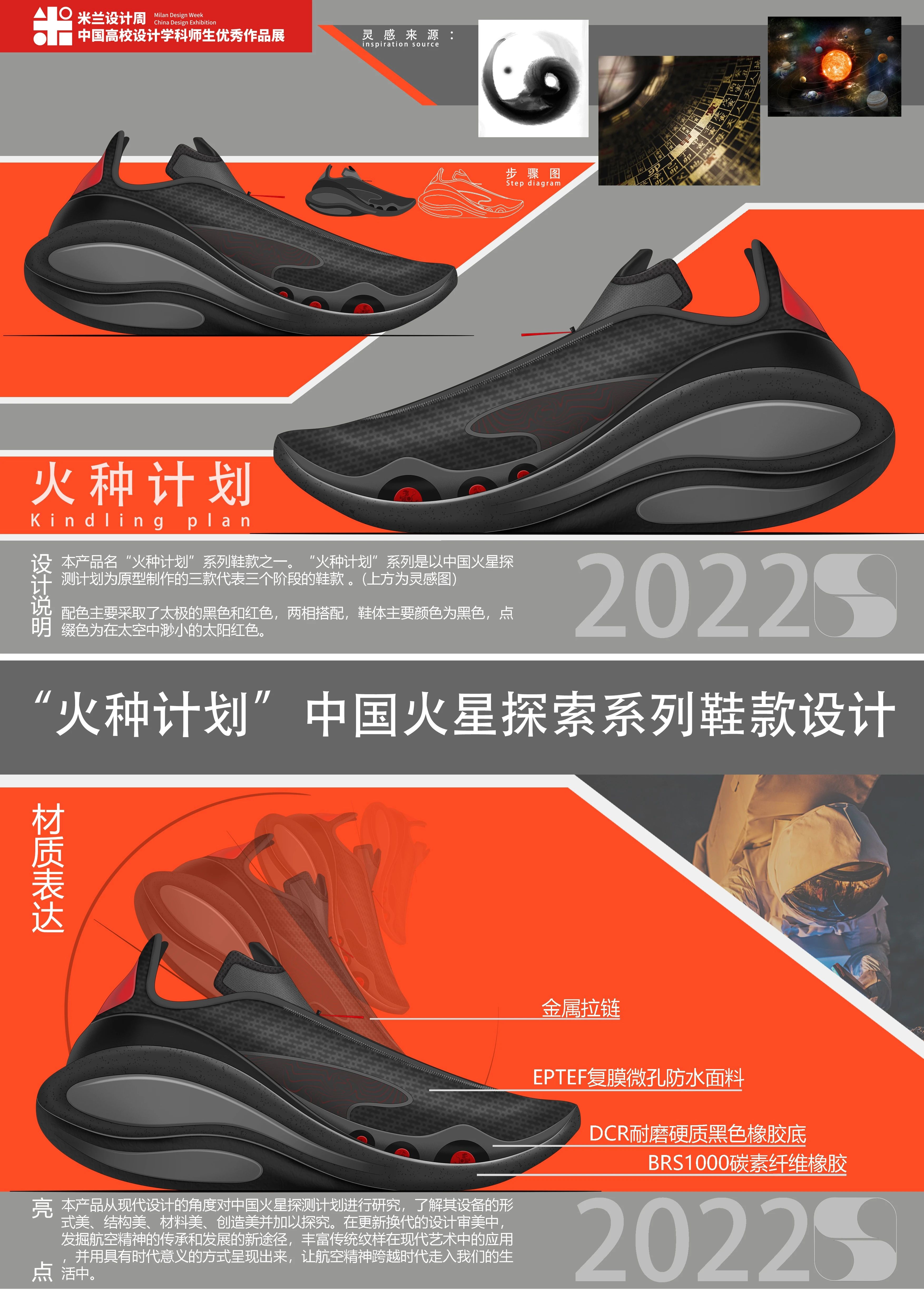 《“火种计划”中国火星探索系列鞋款设计》