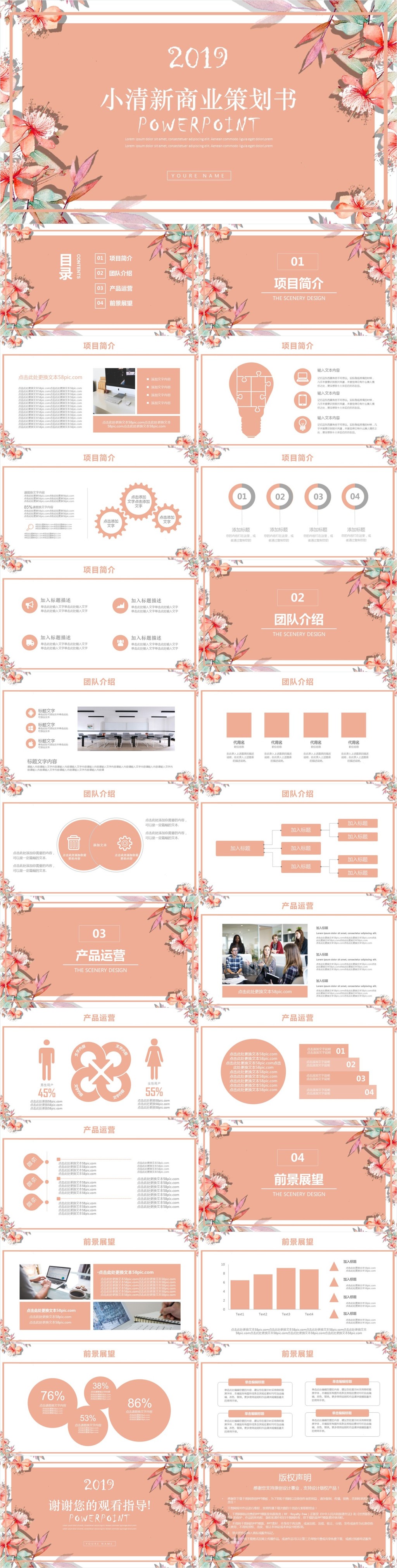 简约创业融资商业策划书小清新-国奖ppt素材